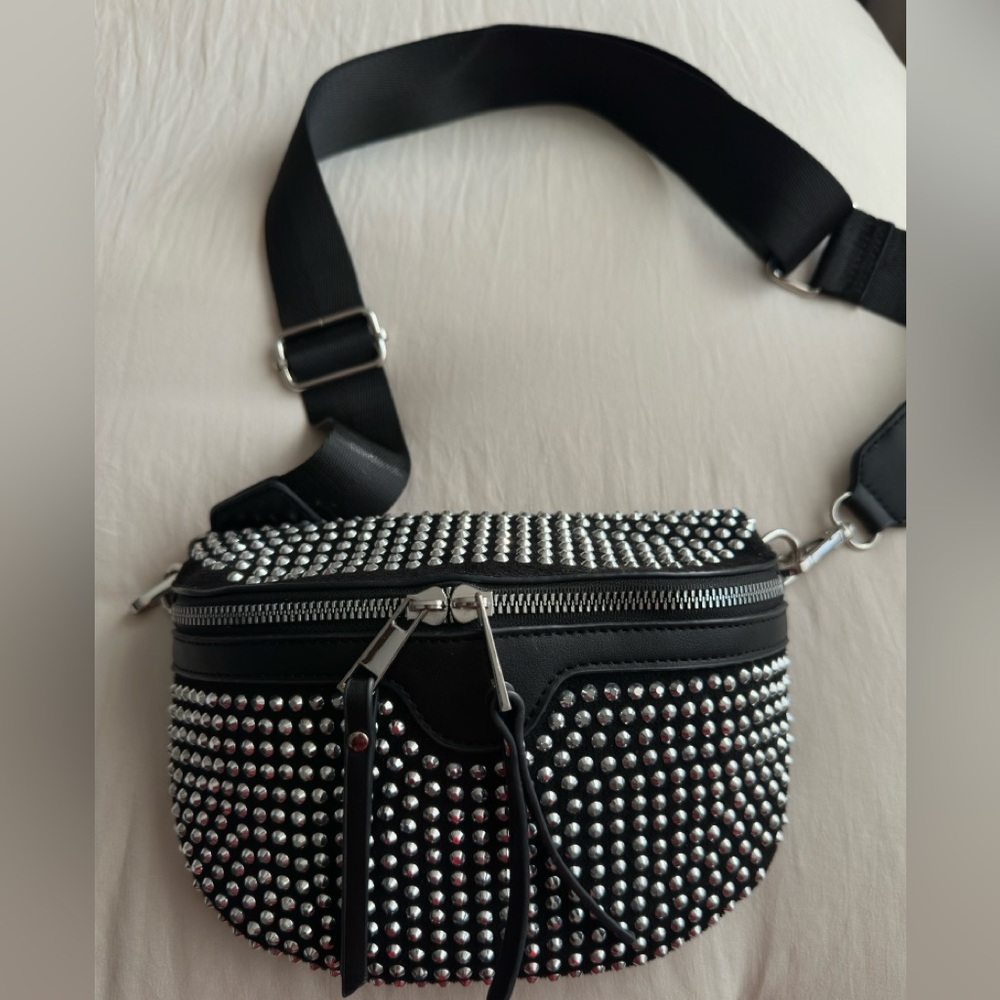 Studded crossbody belt bag